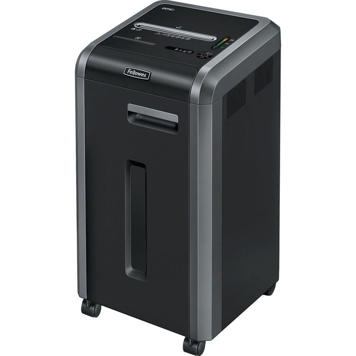 Fellowes Powershred&reg; 225Ci 100% Jam Proof Cross-Cut Shredder - Continuous Shredder - Cross Cut - 22 Per Pass - for shredding Staples, Credit Card, CD, DVD, Paper Clip, Junk Mail, Paper - 0.2" (3.96 mm) x 1.5" (38.10 mm) Shred Size - P-4 - 2.80 in/s (7