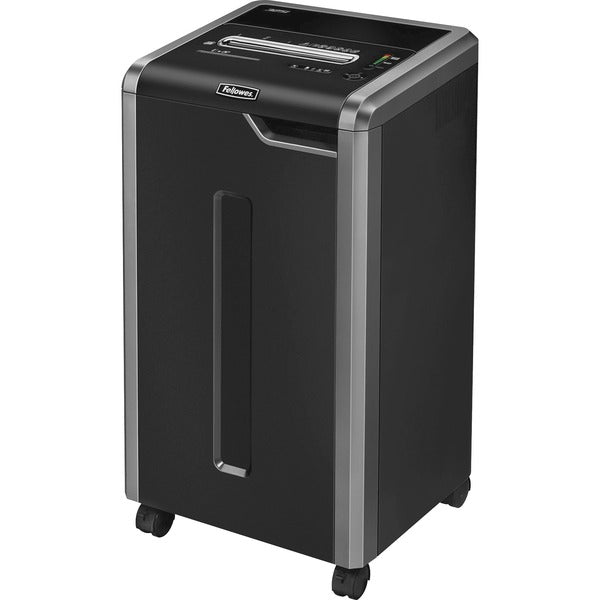 Fellowes Powershred&reg; 325Ci 100% Jam Proof Cross-Cut Shredder - Continuous Shredder - Cross Cut - 22 Per Pass - for shredding Staples, Credit Card, CD, DVD, Paper Clip, Junk Mail, Paper - 0.2" x 1.5" Shred Size - P-4 - 4.57 m/min - 9.5" Throat - 83.28