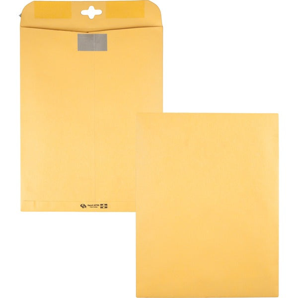 Quality Park 10 x 13 Postage Saving ClearClasp Envelopes with Reusable Redi-Tac™ Closure - Clasp - 10" (254 mm) Width x 13" (330.20 mm) Length - 28 lb (12700.59 g) - Clasp - Manila - 100 / Box