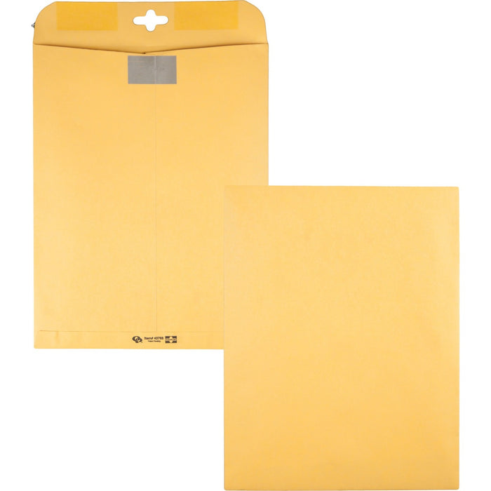 Quality Park 10 x 13 Postage Saving ClearClasp Envelopes with Reusable Redi-Tac™ Closure - Clasp - 10" (254 mm) Width x 13" (330.20 mm) Length - 28 lb (12700.59 g) - Clasp - Manila - 100 / Box