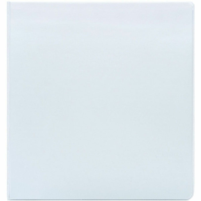 Business Source Round-ring View Binder - 1 1/2" (38.10 mm) Binder Capacity - Letter - 8 1/2" (215.90 mm) x 11" (279.40 mm) Sheet Size - 350 Sheet Capacity - Fastener(s): Round Ring - Pocket(s): 2, Internal - Polypropylene, Chipboard - White - Wrinkle-free