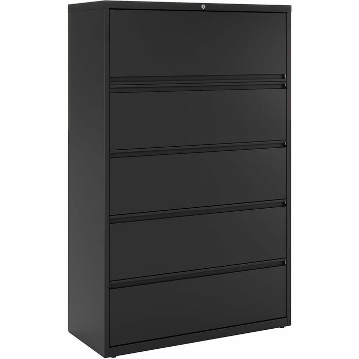 Lorell Fortress Series Lateral File w/Roll-out Posting Shelf - 42" (106.68 cm) Width x 18.63" (47.31 cm) Depth x 67.69" (171.92 cm) Height - 5 x Drawer(s) for File - Letter, Legal, A4 - Lateral - Interlocking, Label Holder, Leveling Glide, Ball-bearing Su