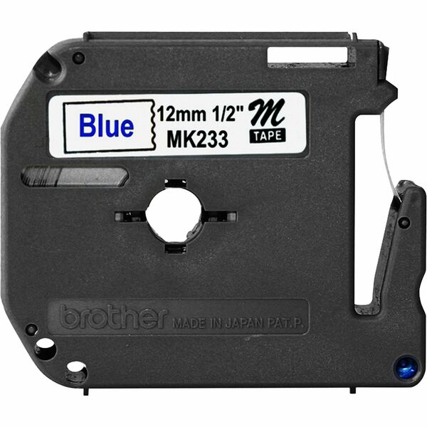 Brother P-touch Nonlaminated M Series Tape Cartridge - 1/2" (12.70 mm) Width x 26 1/5 ft (8 m) Length - Rectangle - Direct Thermal - White - Self-adhesive, Non-laminated - 1 Each