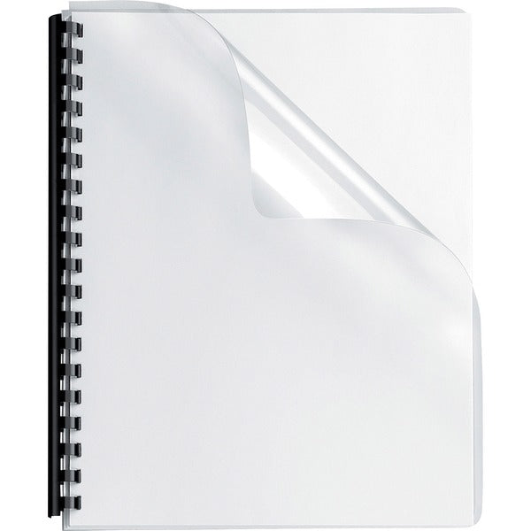 Fellowes Crystals Clear Oversize PVC Covers - 11.3" Height x 8.8" Width x 0" Depth - 8 3/4" x 11 1/4" Sheet - Rectangular - Clear - PVC Plastic - 100 / Pack