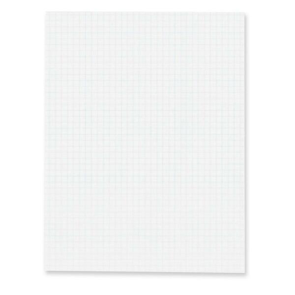 Hilroy Figuring Pad - 96 Sheets - 0.25" Ruled - 8 3/8" x 10 7/8" - White Paper - 5 / Pack