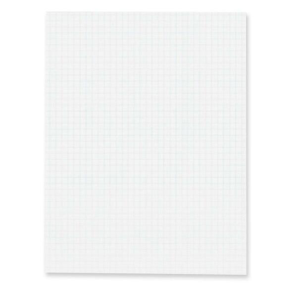 Hilroy Figuring Pad - 96 Sheets - 0.25" (6.35 mm) Ruled - 8 3/8" (21.27 cm) x 10 7/8" (27.62 cm) Sheet Size - White Paper - 5 / Pack