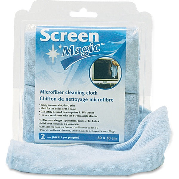 Exponent Microport Screen Magic Cleaning Cloth - For Lens, Display Screen, Desktop Computer - Lint-free - MicroFiber - Blue - 2 / Pack