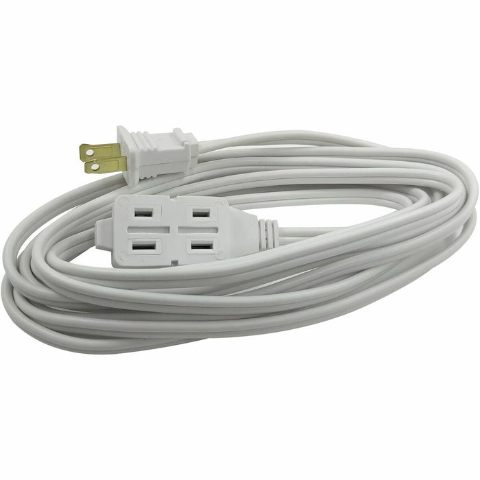 Exponent Microport Power Extension Cord - 16 Gauge - 125 V AC / 13 A - White - 15 ft (4.57 m) Cord Length - 1