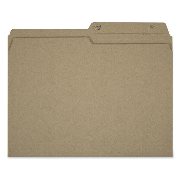 Hilroy Letter Recycled Top Tab File Folder - 8 1/2" x 11" - Sand - 100% Recycled - 100 / Box