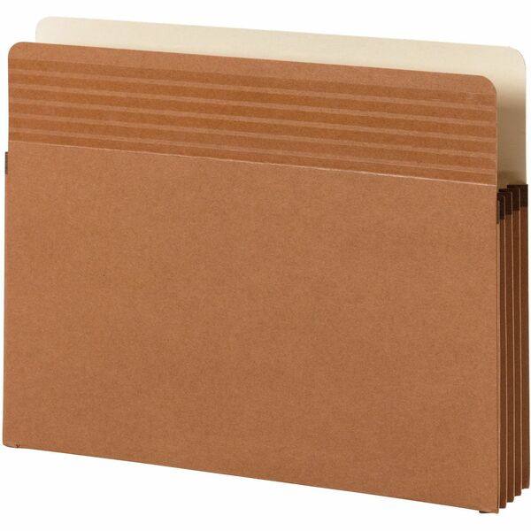 Smead Easy Grip Straight Tab Cut Letter Recycled File Pocket - 8 1/2" (215.90 mm) x 11" (279.40 mm) - 3 1/2" (88.90 mm) Expansion - Redrope - Tear Proof, Reinforced Gusset - 30% Recycled - 25 / Box