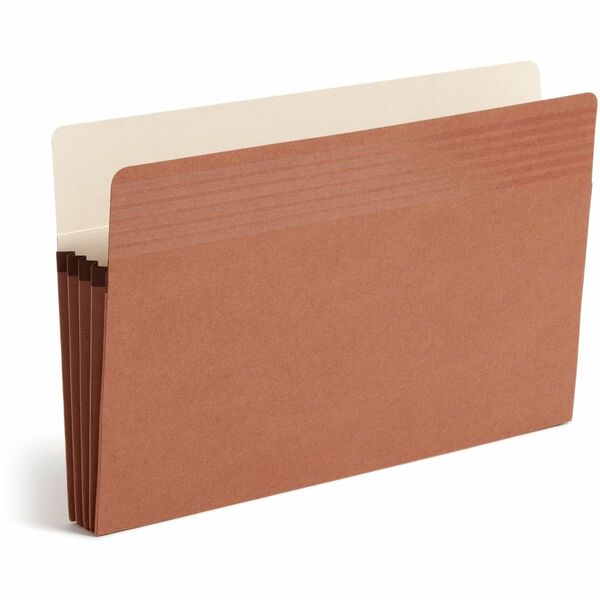 Smead Easy Grip Straight Tab Cut Legal Recycled File Pocket - 8 1/2" (215.90 mm) x 14" (355.60 mm) - 3 1/2" (88.90 mm) Expansion - Pressboard - Redrope - Tear Proof, Reinforced Gusset - 30% Recycled - 25 / Box