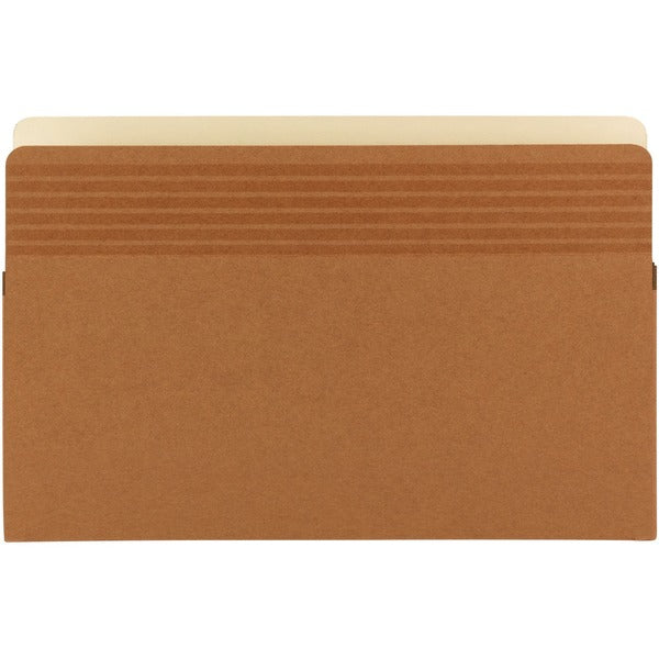 Smead Easy Grip Straight Tab Cut Legal Recycled File Pocket - 8 1/2" x 14" - 5 1/4" Expansion - Redrope - Redrope - 30% Recycled - 10 / Box