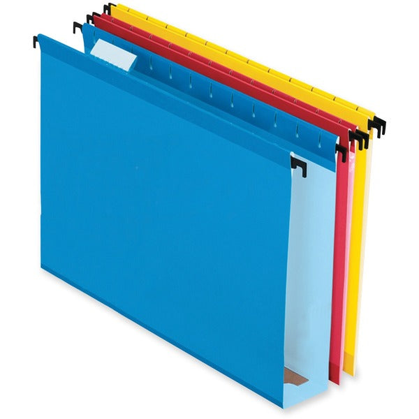 Pendaflex SureHook Legal Recycled Hanging Folder - 2" (50.80 mm) Folder Capacity - 8 1/2" (215.90 mm) x 14" (355.60 mm) - Blue, Red, Yellow, Bright Green, Orange - Built-in Tension Spring - 10% Recycled - 20 / Box