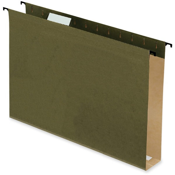Pendaflex SureHook Legal Recycled Hanging Folder - 2" (50.80 mm) Folder Capacity - 8 1/2" (215.90 mm) x 14" (355.60 mm) - Fiber - Green - Built-in Tension Spring - 10% Recycled - 20 / Box