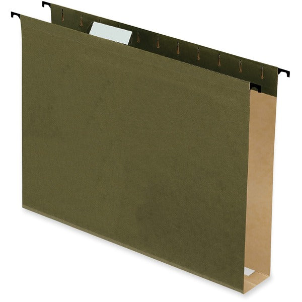 Pendaflex SureHook Letter Recycled Hanging Folder - 2" (50.80 mm) Folder Capacity - 8 1/2" (215.90 mm) x 11" (279.40 mm) - Green - Built-in Tension Spring - 10% Recycled - 20 / Box