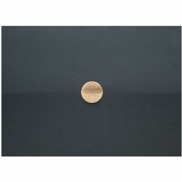 Black Linen Medallion Fold Cert. Holder - FSC Certified - Linen, Cover Stock - Black, Copper - Acid-free, Lignin-free, Embossed, Foldable - 5 / Pack
