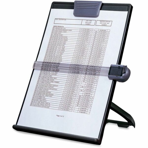 EH17004BLK Easel Copyholder BLK - 18" (457.20 mm) Height x 6.75" (171.45 mm) Width x 9" (228.60 mm) Depth - Black - Anti-static, Anti-glare, Foldable, Line Guide - 1 Each