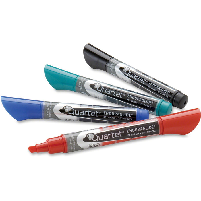 Quartet EndurGlide Dry Erase Marker - Erasable - Assorted Ink - 4 / Pack