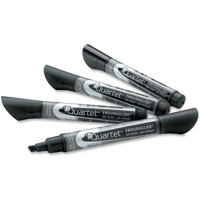 Quartet EndurGlide Dry Erase Marker - Erasable - Black Ink - 4 / Pack