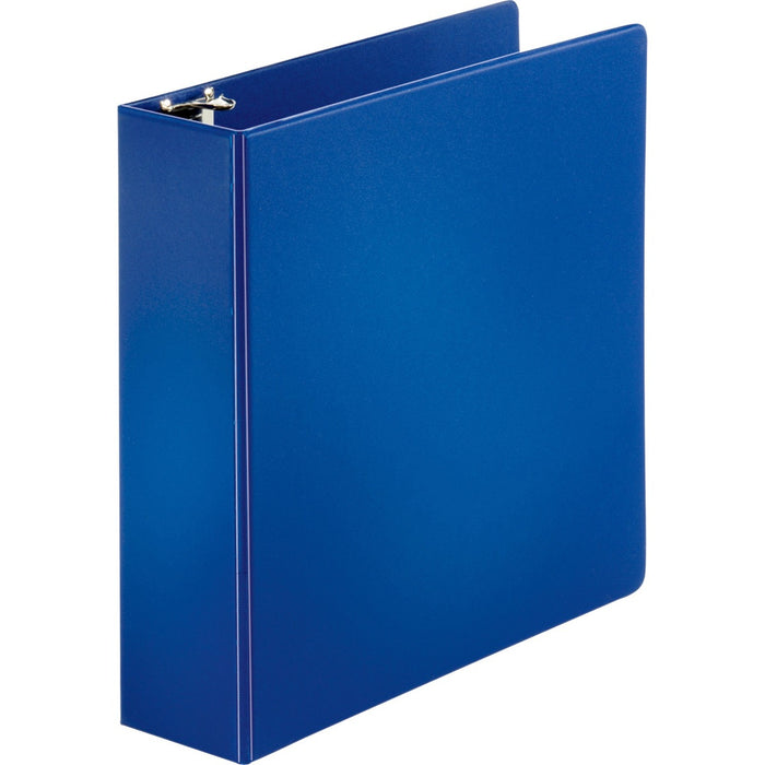 Business Source Basic Round Ring Binders - 3" (76.20 mm) Binder Capacity - Letter - 8 1/2" (215.90 mm) x 11" (279.40 mm) Sheet Size - Fastener: Round Ring - Vinyl - Dark Blue - 1.68 lb (762.04 g) - No - 1 Each