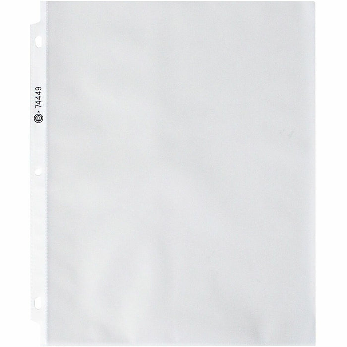 Business Source Nonglare Top-loading Sheet Protectors - 11" (279.4 mm) Height x 9" (228.6 mm) Width x 3.3 mil (0.08 mm) Thickness - For Letter 8 1/2" (215.90 mm) x 11" (279.40 mm) Sheet - Ring Binder - Rectangular - Clear - Polypropylene - 100 / Box