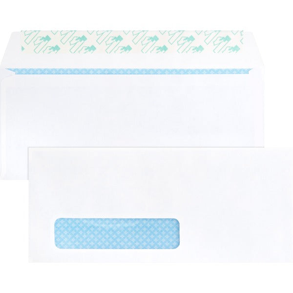 Business Source Security Tint Window Envelopes - Business - #10 - 9 1/2" (241.30 mm) Width x 4 1/8" (104.78 mm) Length - Peel & Seal - White - Wove - 500 / Box