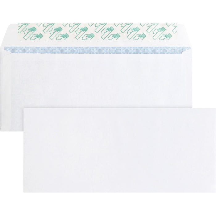 Business Source Regular Tint Peel/Seal Envelopes - Business - #10 - 9 1/2" (241.30 mm) Width x 4 1/8" (104.78 mm) Length - 24 lb (10886.22 g) - Peel & Seal - White - Wove - 500 / Box
