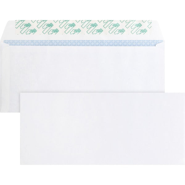 Business Source Regular Tint Peel/Seal Envelopes - Business - #10 - 9 1/2" (241.30 mm) Width x 4 1/8" (104.78 mm) Length - 24 lb (10886.22 g) - Peel & Seal - White - Wove - 500 / Box