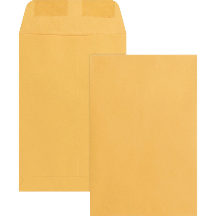 Business Source Durable Kraft Catalog Envelopes - Catalog - 6" (152.40 mm) Width x 9" (228.60 mm) Length - 24 lb (10886.22 g) - Gummed - Kraft - Kraft - 500 / Box