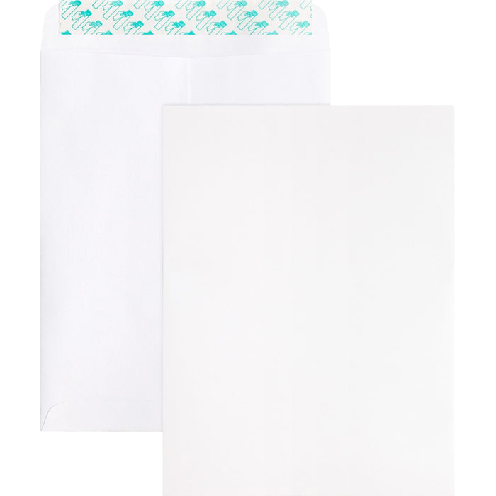 Business Source Self Sealing Catalog Envelope - Catalog - 9" (228.60 mm) Width x 12" (304.80 mm) Length - 28 lb (12700.59 g) - Peel & Seal - White - Wove - 100 / Box