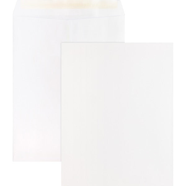 Business Source Self Sealing Catalog Envelopes - Catalog - 10" (254 mm) Width x 13" (330.20 mm) Length - 28 lb (12700.59 g) - Peel & Seal - White - Wove - 100 / Box