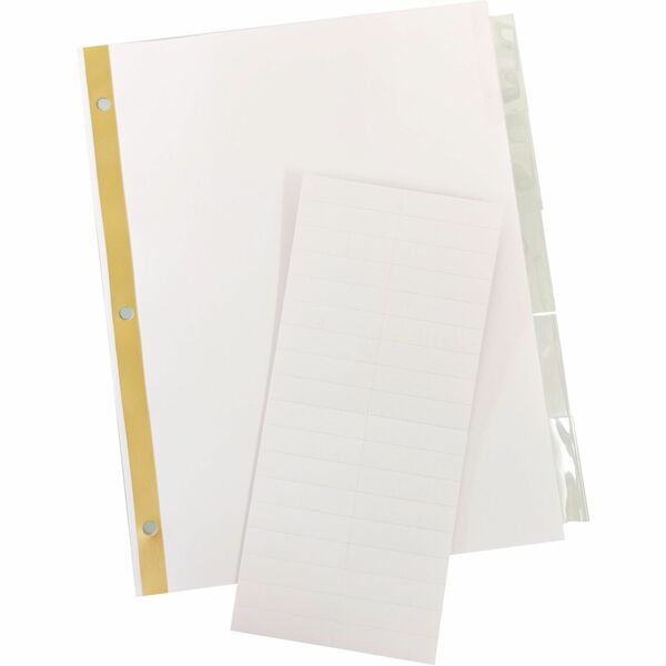 Business Source Tear-resistant Clear Tab Index Dividers - 5 x Divider(s) - 5 Tab(s)/Set - 8.50" (215.90 mm) Divider Width x 11" (279.40 mm) Divider Length - Letter - White Divider - Clear Tab(s) - 100% Recycled - Tear Resistant - 5 / Set