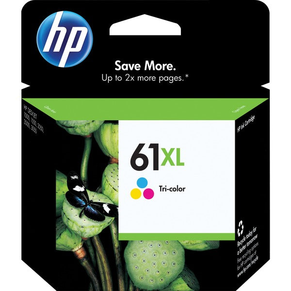 HP 61XL Original Ink Cartridge - Single Pack - Inkjet - 300 Pages - Cyan, Magenta, Yellow - 1 Each