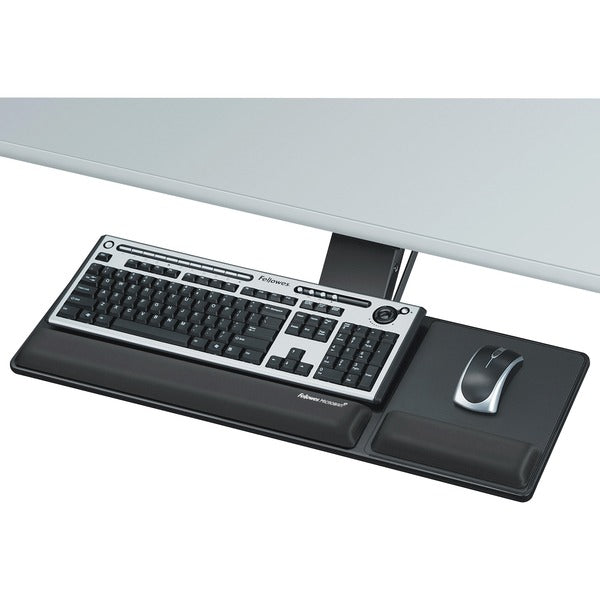 Designer Suites&trade; Compact Keyboard Tray - 3" (76.20 mm) Height x 27.5" (698.50 mm) Width x 18" (457.20 mm) Depth - Black - 1 Each