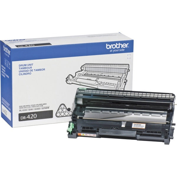 Brother DR420 Replacement Drum - Laser Print Technology - 12000 - 1 Each - Black