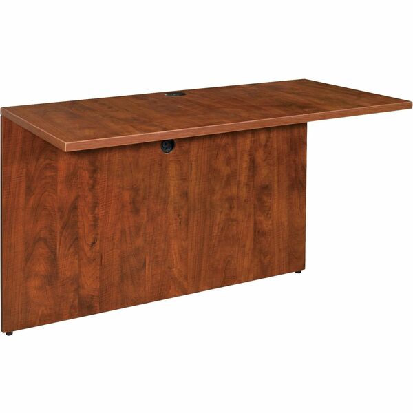 Lorell Essentials Series Bridge - Finish: Cherry, Laminate - Grommet, Modesty Panel, Cord Management - For Office
