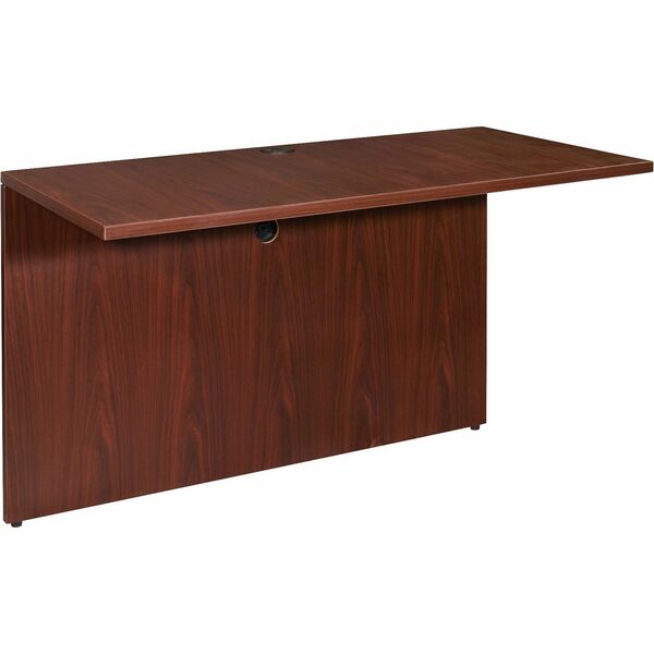 Lorell Essentials Series Bridge - Finish: Laminate, Mahogany - Grommet, Modesty Panel, Durable