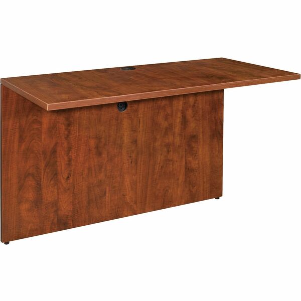 Lorell Essentials Series Bridge - Finish: Cherry, Laminate - Grommet, Modesty Panel