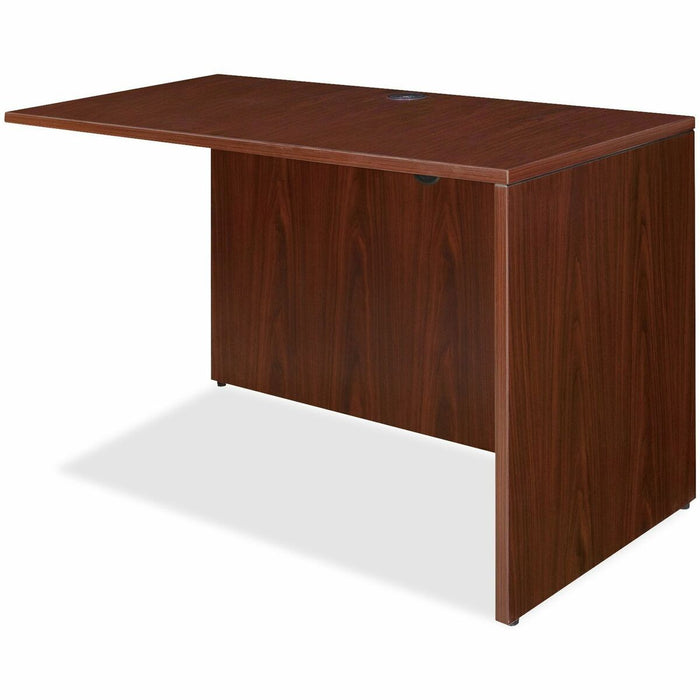Lorell Essentials Series Return Shell - 29.5" (749.30 mm) Height x 47.3" (1200.15 mm) Width x 23.6" (600.07 mm) Depth x 1" (25.40 mm) Thickness - Finish: Laminate, Mahogany - Grommet, Modesty Panel, Adjustable Feet, Durable - 1 Each