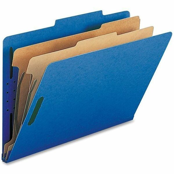 Nature Saver Legal Recycled Classification Folder - 8 1/2" (215.90 mm) x 14" (355.60 mm) - 2" (50.80 mm) for Folder - 2 Divider(s) - 25 pt. (8.80 mm) - Dark Blue - 100% Recycled - 10 / Box