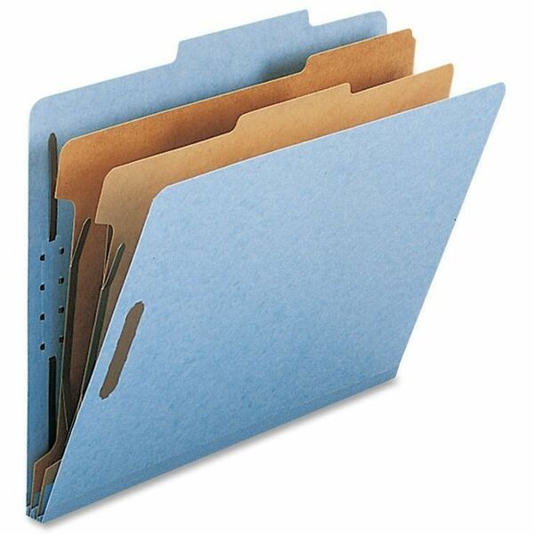 Nature Saver Letter Recycled Classification Folder - 8 1/2" (215.90 mm) x 11" (279.40 mm) - 2" (50.80 mm) for Folder - 2 Divider - 25 pt. (8.80 mm) - Blue - 100% Recycled - 10 / Box