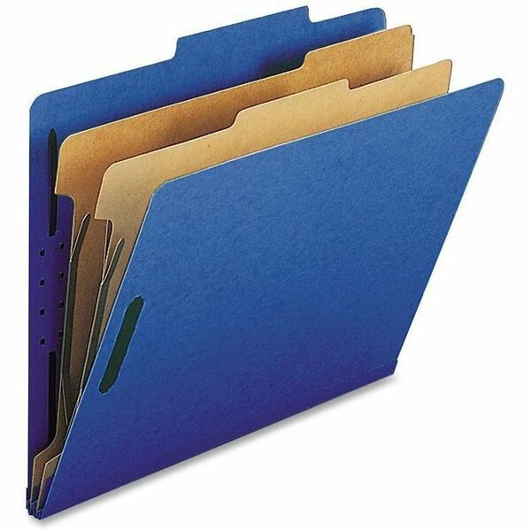 Nature Saver Letter Recycled Classification Folder - 8 1/2" (215.90 mm) x 11" (279.40 mm) - 2" (50.80 mm) for Folder - 2 Divider(s) - 25 pt. (8.80 mm) - Dark Blue - 100% Recycled - 10 / Box