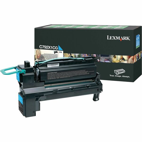 Lexmark C792X1CG Original Toner Cartridge - Laser - Cyan - 1 Each