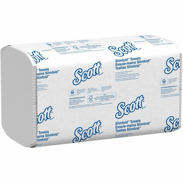 Scott Pro Slimfold Paper Towels - 7.50" (190.50 mm) Width x 11.60" (294.64 mm) Length - White - 90/Pack - 24 / Carton