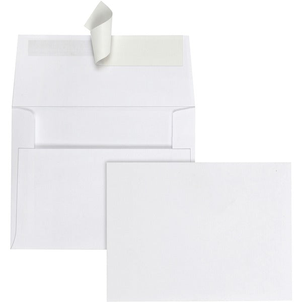 Quality Park A2 Invitation Envelopes with Self Seal Closure - Announcement - #5-1/2 - 4 3/8" (111.13 mm) Width x 5 3/4" (146.05 mm) Length - 24 lb (10886.22 g) - Peel & Seal - White - 100 / Box