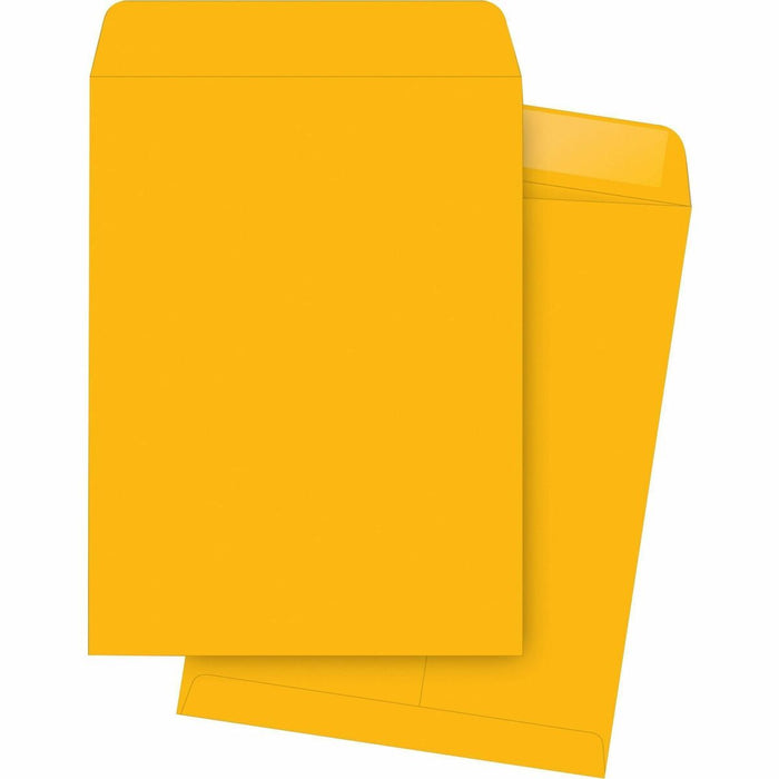 Business Source Kraft Gummed Catalog Envelopes - Catalog - #12 1/2 - 9 1/2" (241.30 mm) Width x 12 1/2" (317.50 mm) Length - 28 lb (12700.59 g) - Gummed - Brown Kraft - Kraft - 250 / Box