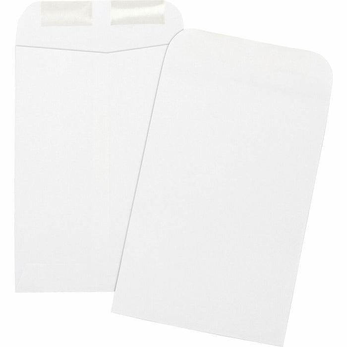 Business Source Durable Open-End Catalog Envelopes - Catalog - #1 3/4 - 6 1/2" (165.10 mm) Width x 9 1/2" (241.30 mm) Length - 24 lb (10886.22 g) - Gummed - White - Wove - 1 Box