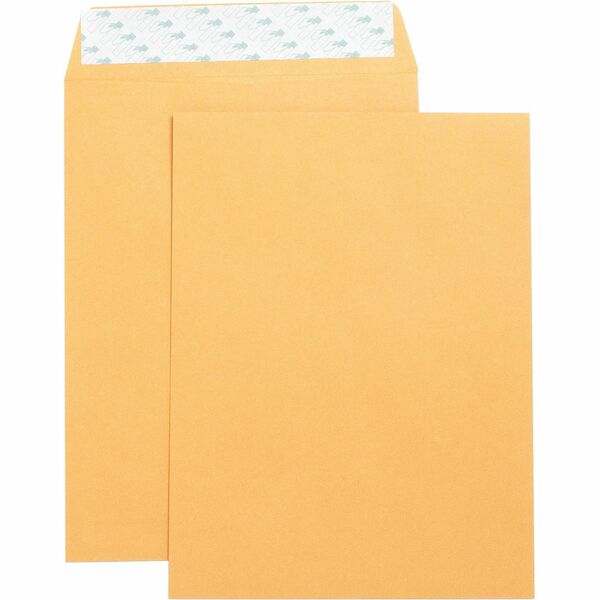 Business Source Self Adhesive Kraft Catalog Envelopes - Catalog - 9" (228.60 mm) Width x 12" (304.80 mm) Length - 28 lb (12700.59 g) - Self-sealing - Brown Kraft - Kraft - 250 / Box