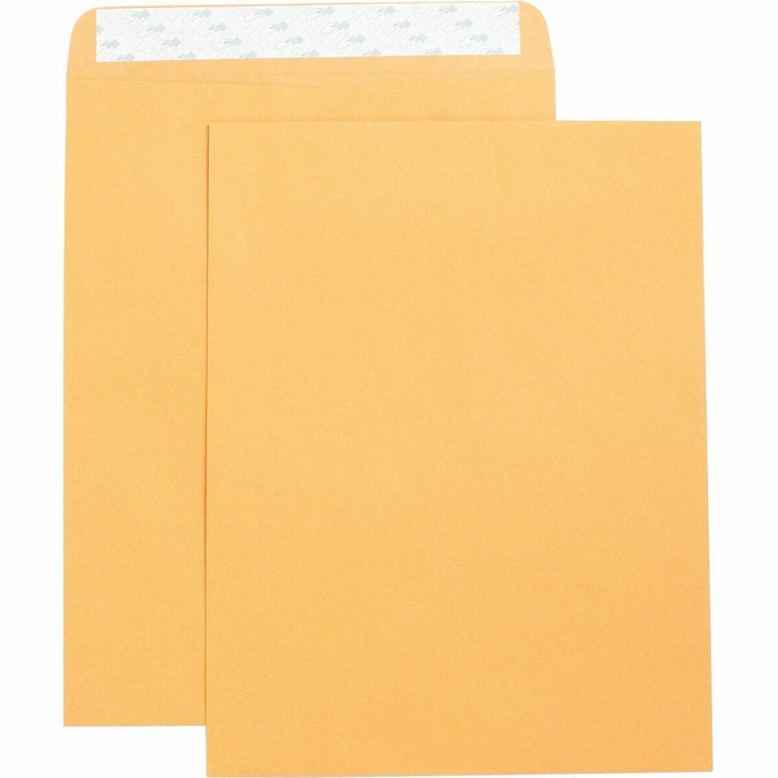 Business Source Self Adhesive Kraft Catalog Envelopes - Catalog - 10" (254 mm) Width x 13" (330.20 mm) Length - 28 lb (12700.59 g) - Self-sealing - Brown Kraft - Kraft - 250 / Box