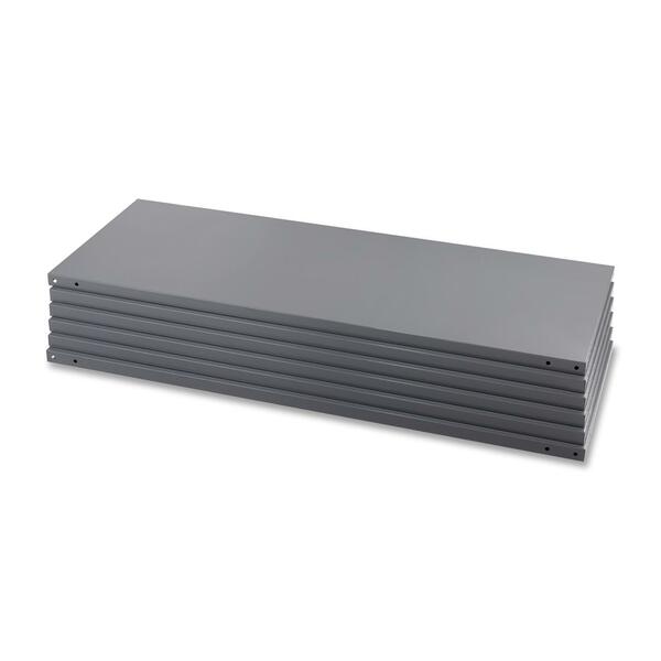 Safco Industrial Shelf - 48" (121.92 cm) Width x 18" (45.72 cm) Depth - 6 x Shelf(ves) - 7500 lb (3401942.78 g) Load Capacity - Durable, Double-sided - Gray - Powder Coated - Steel - Assembly Required
